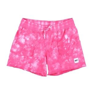 DKNY Vibrant Pink Tie-Dye Athletic Shorts
